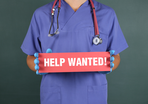 nurse help wanted sign