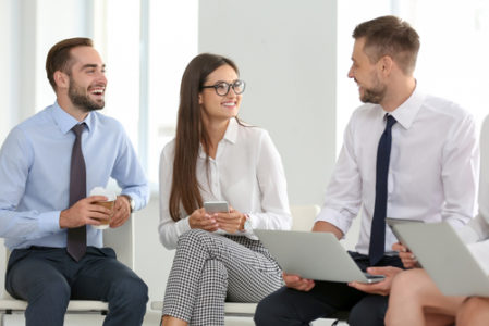 Office Workers Discussing Strategy